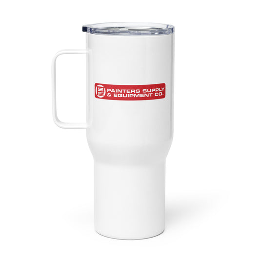 Travel mug with a handle