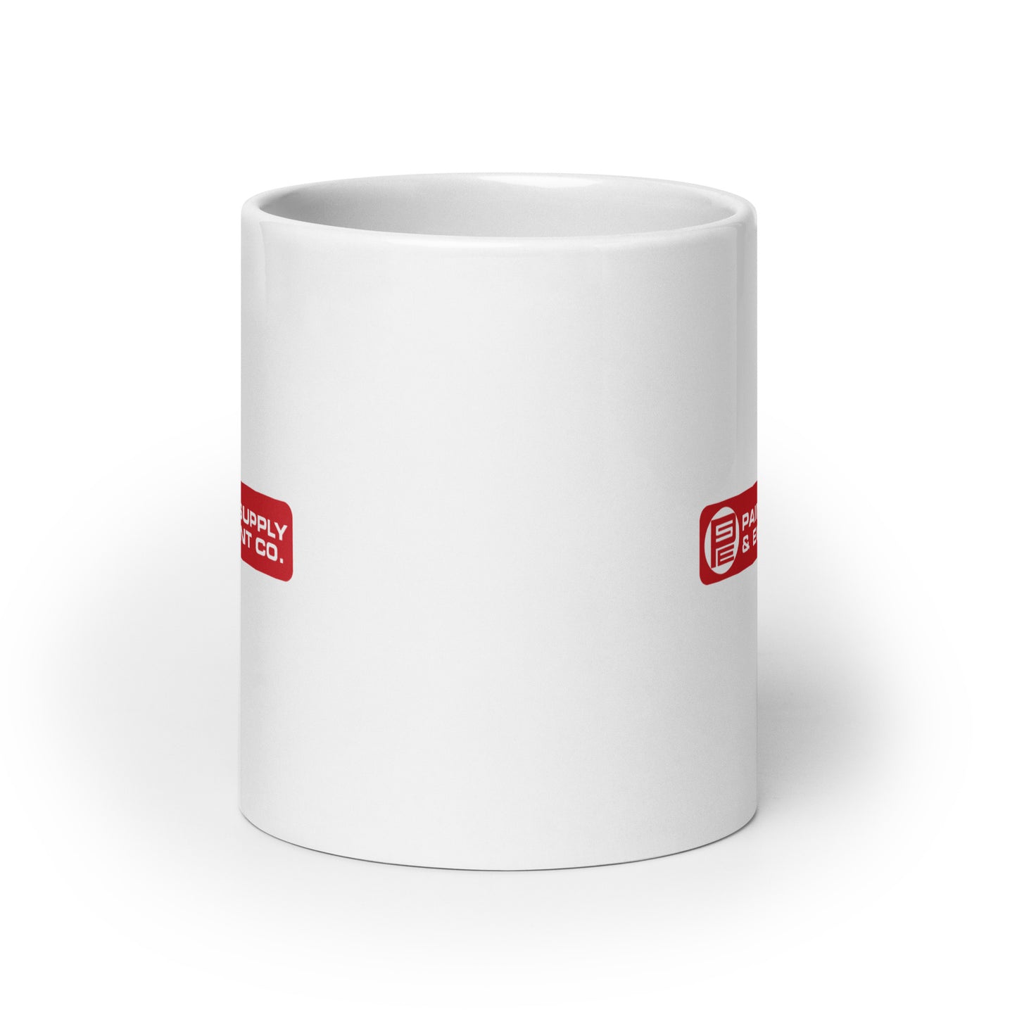 White glossy mug